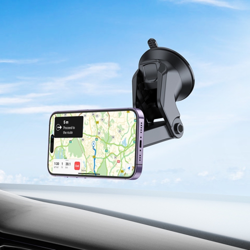 BOROFONE BH97 Car Magnetic Phone Holder Dashboard Windshield Holder Mount with Flexible Arm Built-in Strong Magnets Suction Cup Phone Holder