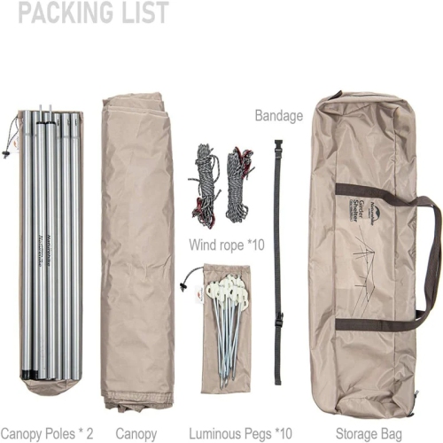 Naturehike Shelter Sun Shade Camping Rain Tarp 6 Person