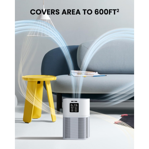 Purificateurs d'air VEWIOR pour la maison jusqu'à 600&nbsp;pi², purificateur d'air à filtre HEPA pour la fumée pollen squames d'animaux 18&nbsp;DB