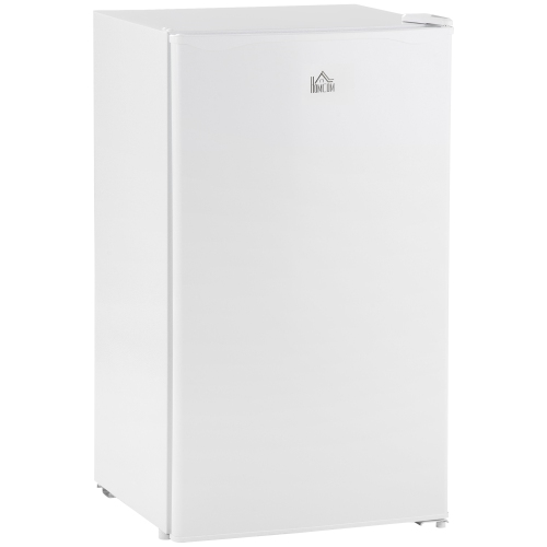 HOMCOM  Mini Fridge \w Freezer, 3.2 Cu. Ft. Compact Refrigerator \w Adjustable Shelves, Mechanical Thermostat, Reversible Single Door for Bedroom