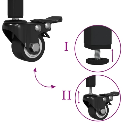 VidaXL Chariot de cuisine en chêne fumé 60 x 50 x 105 cm bois d'ingénierie