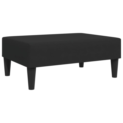 vidaXL 2-Seater Sofa Bed with Footstool Black Velvet