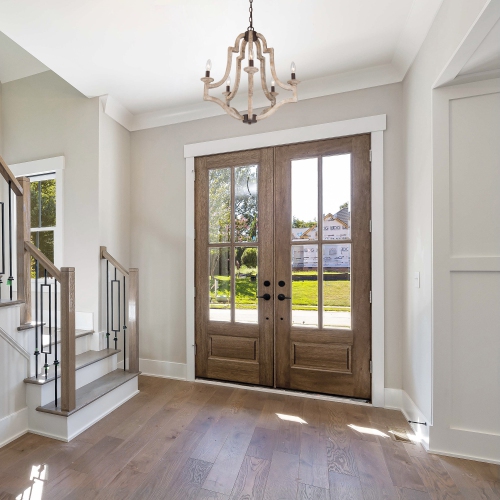 Lantern Wood Pendant 5-Light Cage Brown Rustic Chandelier Dining Room Island Chandelier with Farmhouse Candle Style
