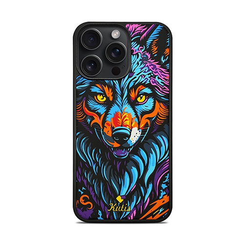 Treemoda Printed Wolf Silicone Case for iPhone 15 Pro