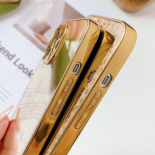 Royal Gold Plating Camera Protection Case for iPhone 14 Pro