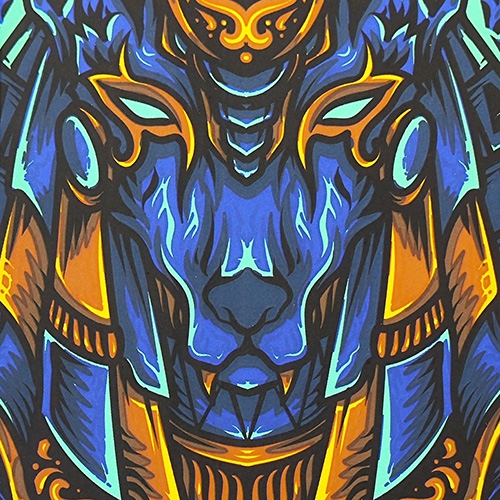 Treemoda Printed Egyptian Face Silicone Case for iPhone 13 / 14