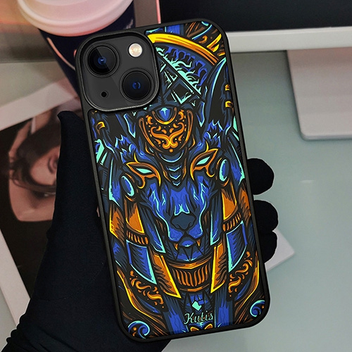 Treemoda Printed Egyptian Face Silicone Case for iPhone 13 / 14