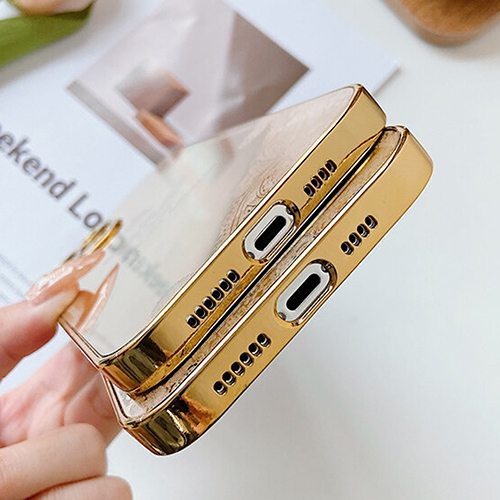 Étui de protection de caméra plaqué or royal pour iPhone 13