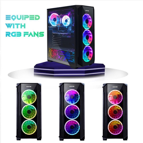 AQVIN ZForce Gaming PC Combo Set - 27" inch Curved Monitor ~ Intel Core i7 Processor 32GB RAM 1TB SSD GeForce RTX 3050 Windows 11 Pro WIFI - Only at