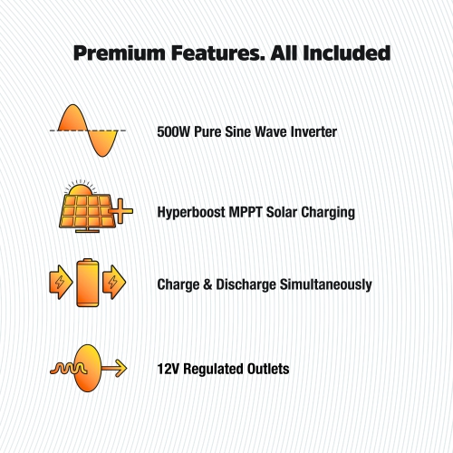 Energizer Arc5 500-Watt Portable Power Station 537.6Wh LiFePO4 Battery