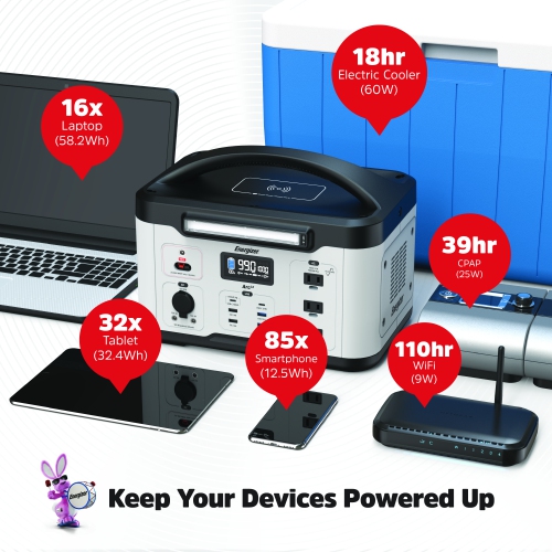 Energizer Arc12 1000-Watt Portable Power Station 1166Wh Lithium-ion Battery