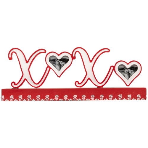 Heart and Floral "XOXO" Valentine's Day Photo Frame - 12"