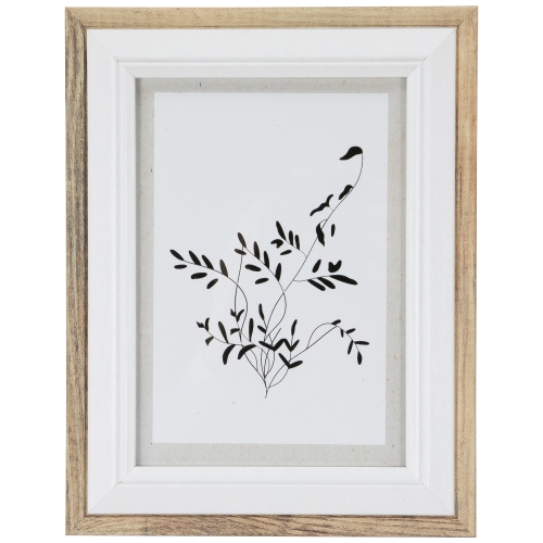 Cadres photo en bois - pour photos 5 x 7 po - naturel et blanc - Ensemble de 4