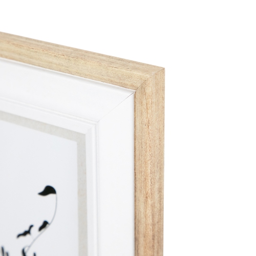 Cadres photo en bois - pour photos 5 x 7 po - naturel et blanc - Ensemble de 4