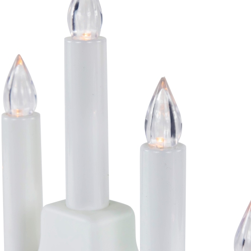 LED Lighted Christmas Candelabra Bridge - White Base - 13"