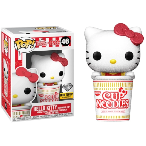 FUNKO  Pop Cup Noodles X Hello Kitty Vinyl Figure Hello Kitty (In Noodle Cup) (Diamond Collection) #46 Hot Topic Exclusive