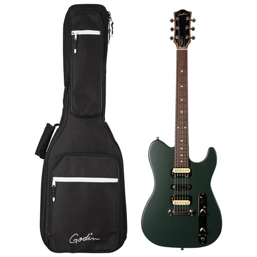 Guitare électrique Radium de Godin avec sac de qualité supérieure - Vert mat