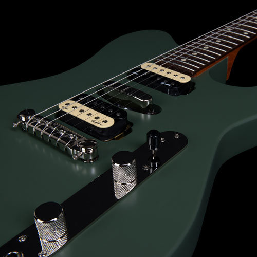Godin Radium Electric Guitar with Premium Bag - Matte Green