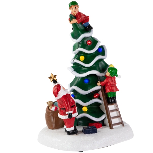 LED Lighted Animated and Musical Santa's Helpers Christmas Decoration - 12"
