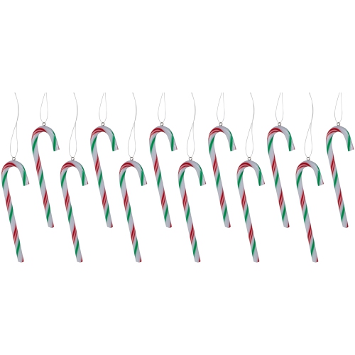 12ct Multi Twist Candy Cane Christmas Ornaments 4"