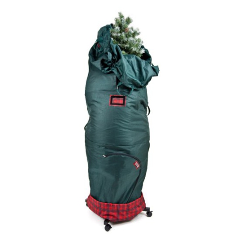 Green Medium Upright Tree Storage Bag With 2 Way Rolling Stand