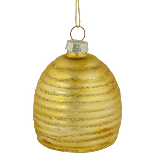 Décoration de Noël en verre, ruche scintillante, 2,75 po
