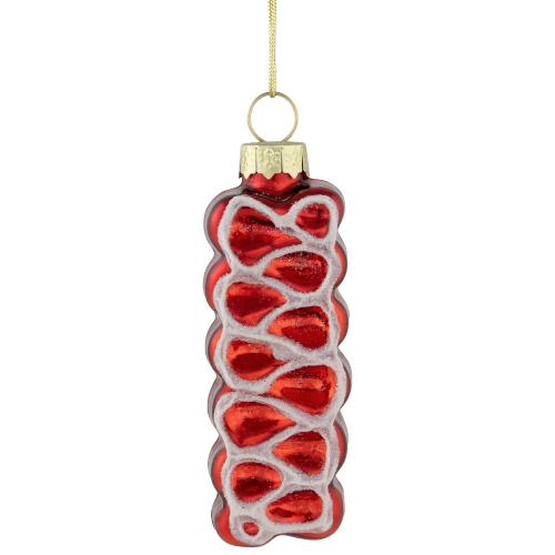 NORTHLIGHT  3" Ribbon Candy Glass Christmas Ornament In Red I love this s ribbon candy Ornament