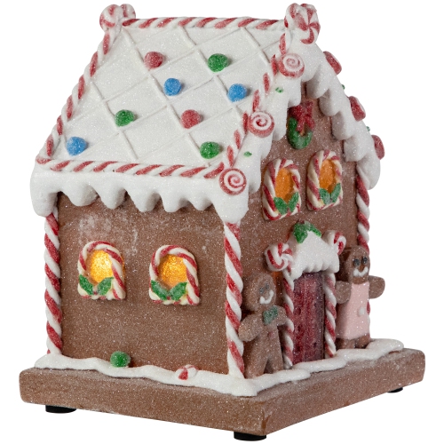 Pre-Lit LED Gingerbread Candy House Christmas Decoration - 7.5"