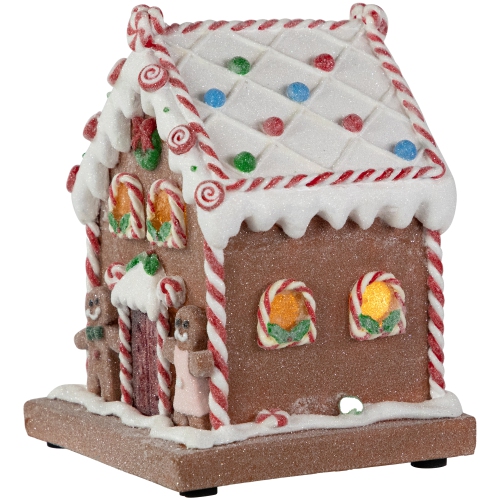 Pre-Lit LED Gingerbread Candy House Christmas Decoration - 7.5"