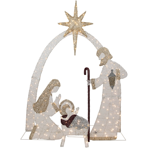 41" LED Lighted Holy Family Nativity Scene Outdoor Christmas Decoration