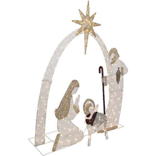 41" LED Lighted Holy Family Nativity Scene Outdoor Christmas Decoration