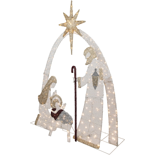 41" LED Lighted Holy Family Nativity Scene Outdoor Christmas Decoration