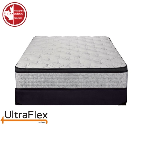 UltraFlex OASIS- 12” Hybrid Orthopedic Eurotop, Pocket Coil, Premium High Density Foam Encased, Pressure Relieving Comfort Foam and HDcoil Pocketed