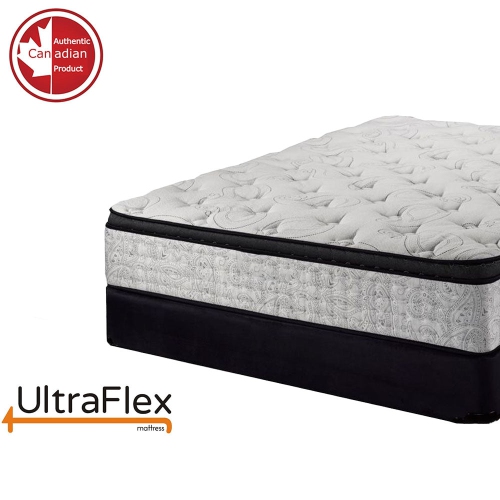 UltraFlex OASIS- 12” Hybrid Eurotop, Pocket Coil, High Density Foam Encased, Pressure Relieving Foam and HDcoil Pocketed With Waterproof Mattress