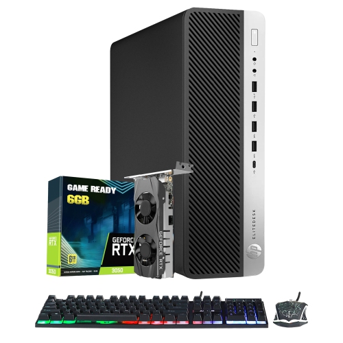 HP Gaming PC SFF Windows 11 Pro Gaming PC | Intel i7 Quad-Core CPU | GeForce RTX 3050 GDDR6 | 16GB DDR4 RAM | 512GB NVMe SSD | RGB Headset by HP - Refurbished condition - Image 2