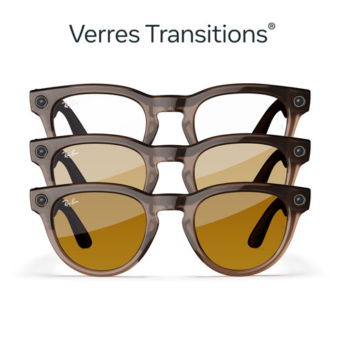 Lunettes Headliner de Ray-Ban | Meta avec IA, photo, vidéo, audio et messagerie - Pierre chaude/Transitions