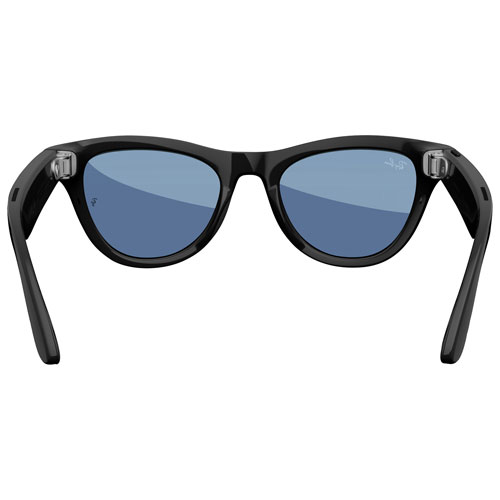 Lunettes Skyler de Ray-Ban | Meta avec IA, photo, vidéo, audio et messagerie - Noir/Bleu céruléen/Transitions