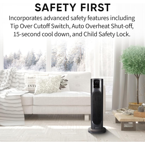 EVO HLCTH750 Digital Tower Ceramic Heater with Remote Control