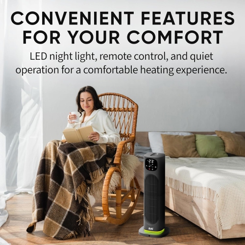EVO HLCTH750 Digital Tower Ceramic Heater with Remote Control