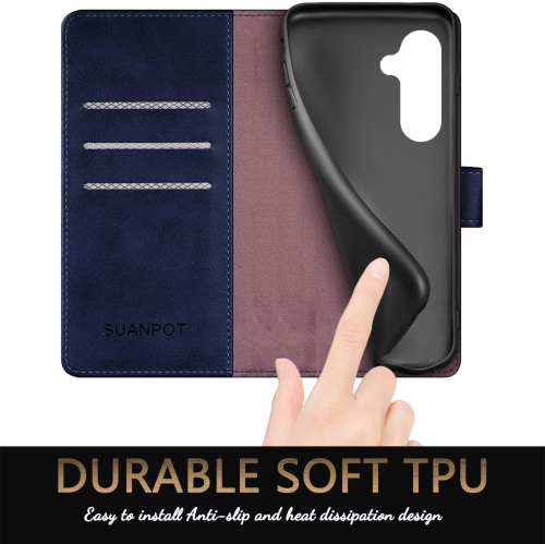 Samsung Galaxy S24 5G Wallet case with RFID Blocking Credit Card Holder,Flip Book PU Leather Protective Cover Women Men for Samsung S24 Phone case