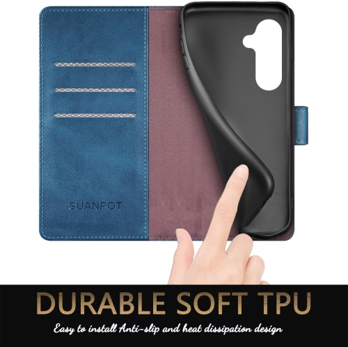 Samsung Galaxy S24 5G Wallet case with RFID Blocking Credit Card Holder,Flip Book PU Leather Protective Cover Women Men for Samsung S24 Phone case