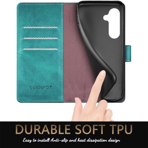 Samsung Galaxy S24 5G Wallet case with RFID Blocking Credit Card Holder,Flip Book PU Leather Protective Cover Women Men for Samsung S24 Phone case