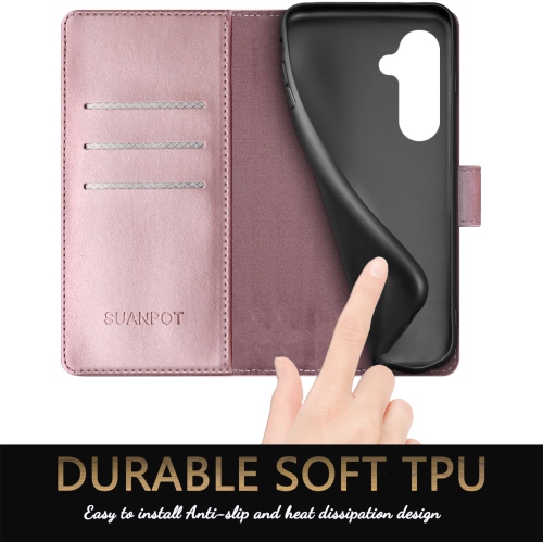 Samsung Galaxy S24 5G Wallet case with RFID Blocking Credit Card Holder,Flip Book PU Leather Protective Cover Women Men for Samsung S24 Phone case