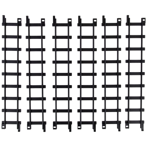 Ensemble de rails de rechange noirs - Paquet de 12 - 1,5 x 12 po