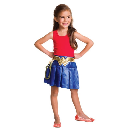 Costume d'Halloween avec jupe plissée Wonder Woman - 4-6 ans