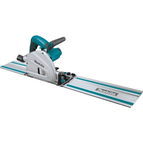 Makita SP6000J1 Ensemble de scie circulaire 6-1/2&nbsp;po Plunge, avec étui à outils empilable et rail-guide de 55 po, bleu