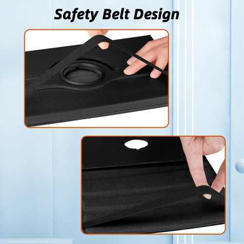 XCRS Samsung Galaxy Tab A9 8.7 inches 2024 Case 360° Swivel Rotating with Kickstand, Multi-Angle Viewing PU Leather Folio Cover