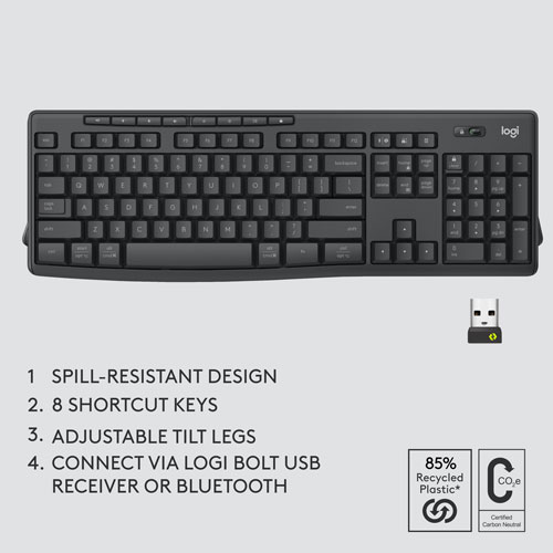 Logitech MK370 Bluetooth Keyboard & Mouse Combo - Graphite