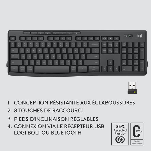 Logitech MK370 Bluetooth Keyboard & Mouse Combo - Graphite