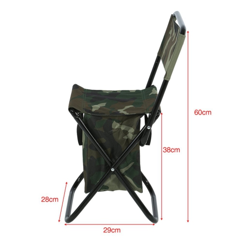 Portable Lightweight Backrest Stool Foldable Backpack Cam Chairs Convenient Carry Replacement for Traveling/Picnic/Hiking/Beach, Camouflage